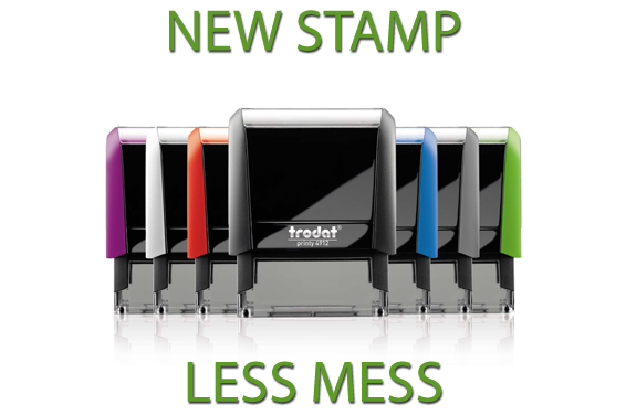 New stamp, less mess! Trodat Printy P4 Ink pad replacement