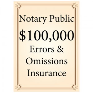 $100,000 Errors and Omissions Insurance for Florida Notaries