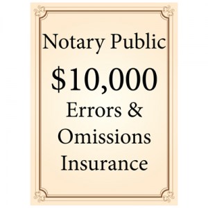 $10,000 Errors and Omissions Insurance for Florida Notaries