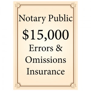 $15,000 Errors and Omissions Insurance for Florida Notaries