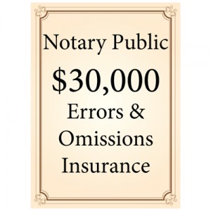 $30,000 Errors and Omissions Insurance for Florida Notaries
